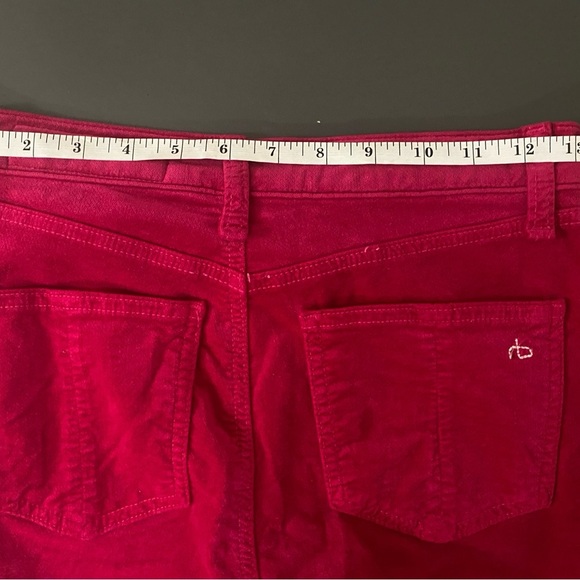 Rag & Bone Women High Rise Red Velvet Skinny Jeans size 25.Excellent Condition - Picture 5 of 13